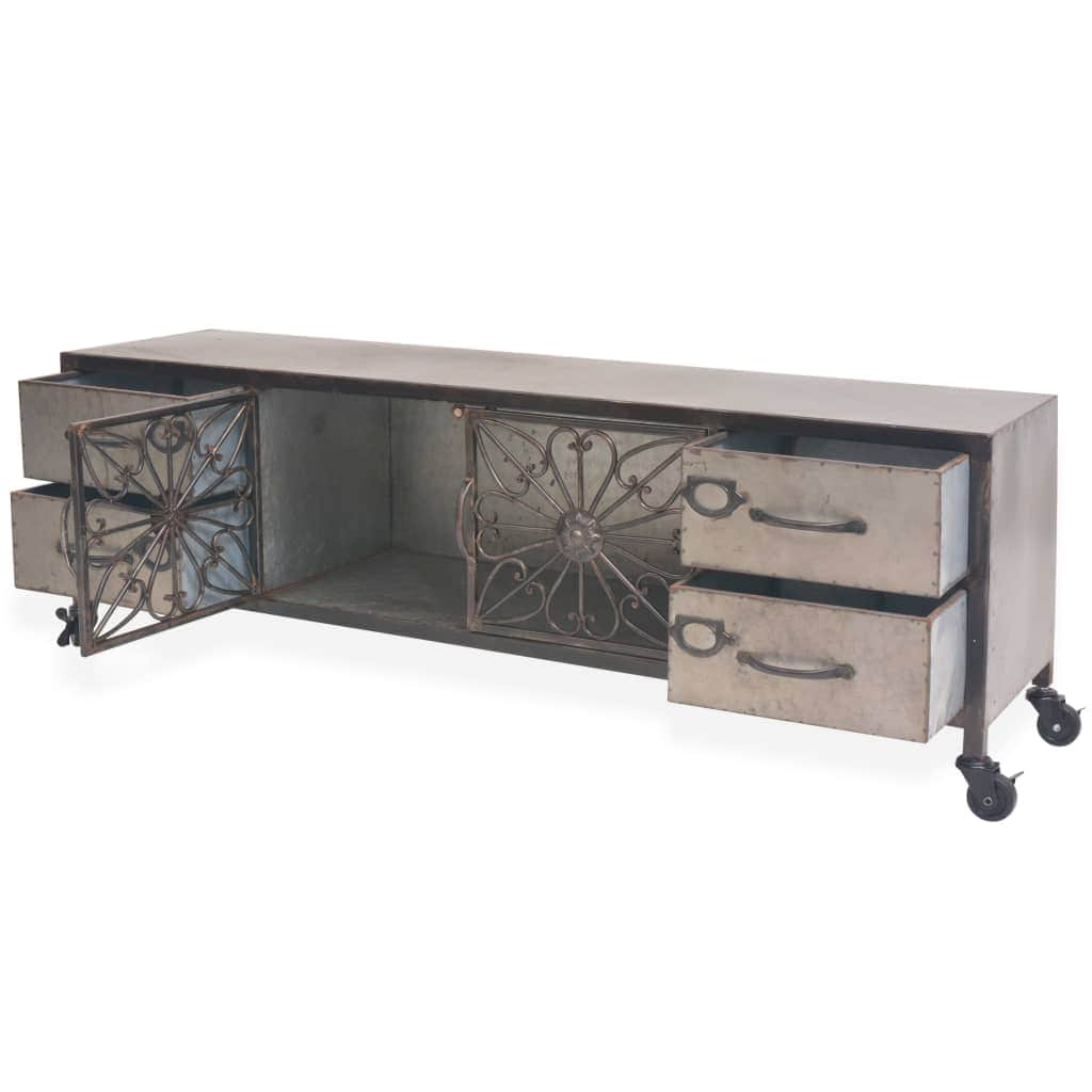 Tv Cabinet Entertainment Center Silver