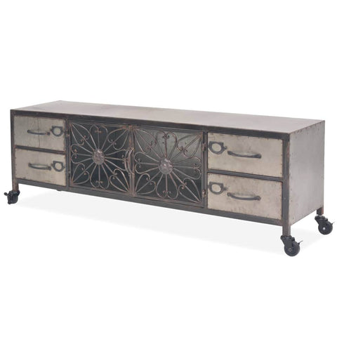 Tv Cabinet Entertainment Center Silver