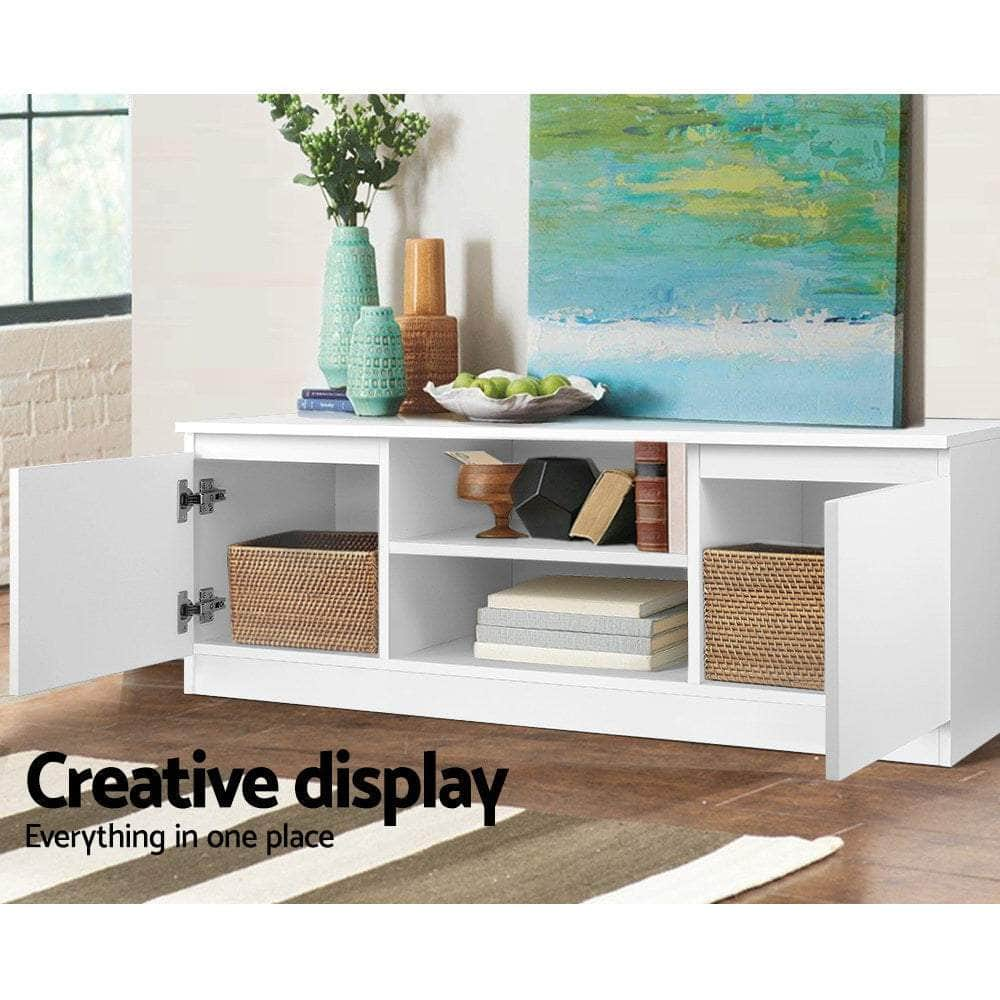 Tv Cabinet Entertainment Unit 120Cm White Anita