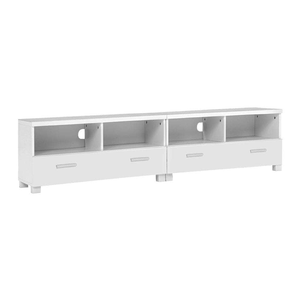 Tv Cabinet Entertainment Unit 180Cm White Eddie