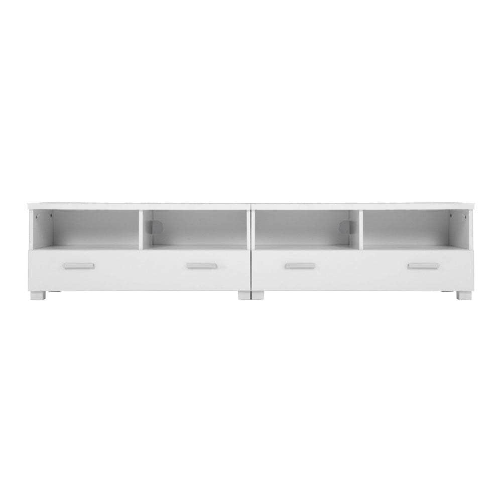 Tv Cabinet Entertainment Unit 180Cm White Eddie