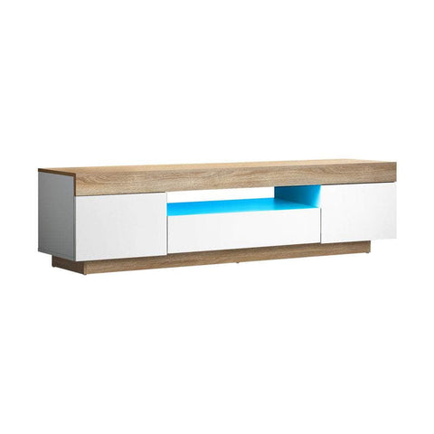 TV Cabinet Entertainment Unit Stand RGB LED Storage Furniture 180cm