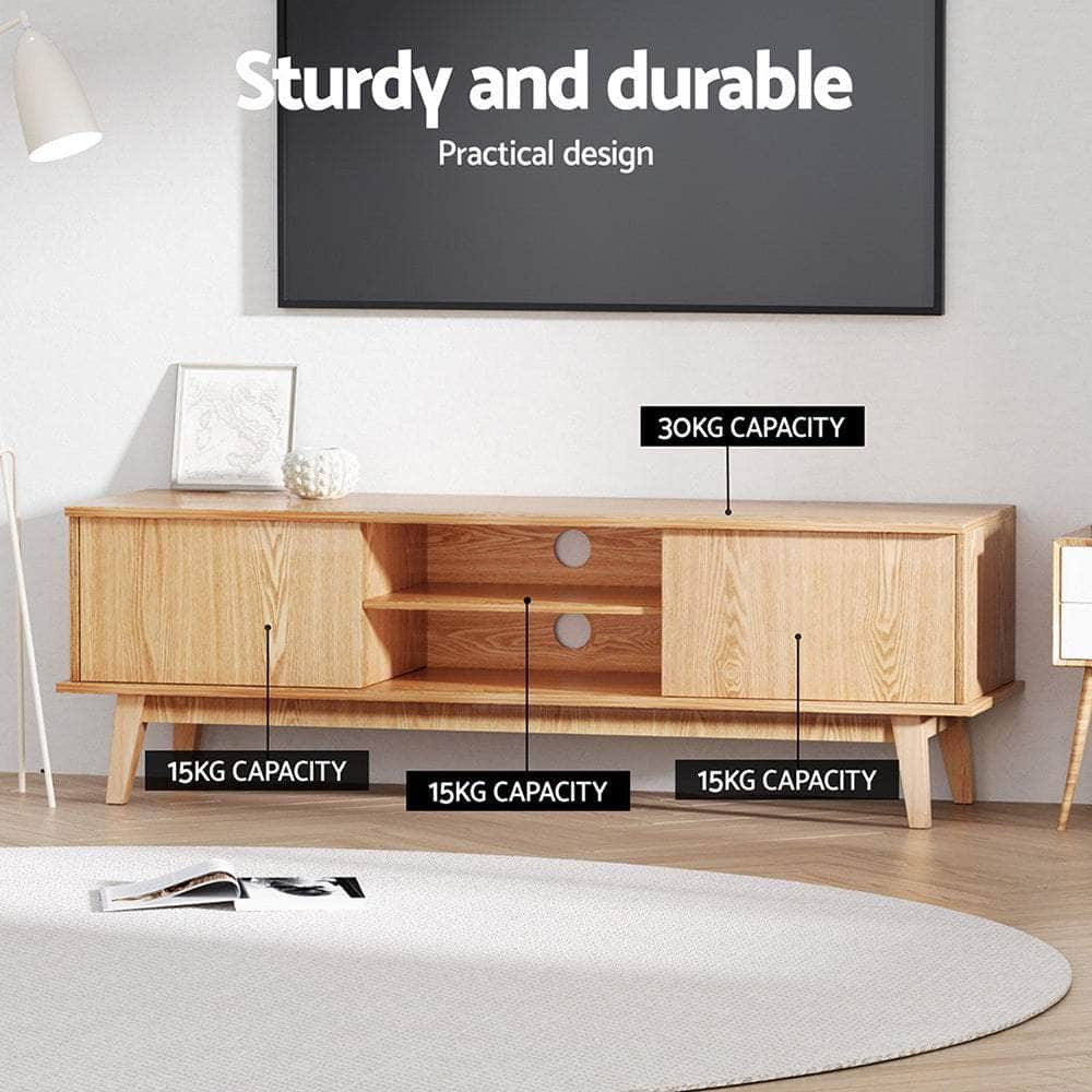 Tv Cabinet Entertainment Unit Stand Storage Shelves Tv Unit 140Cm