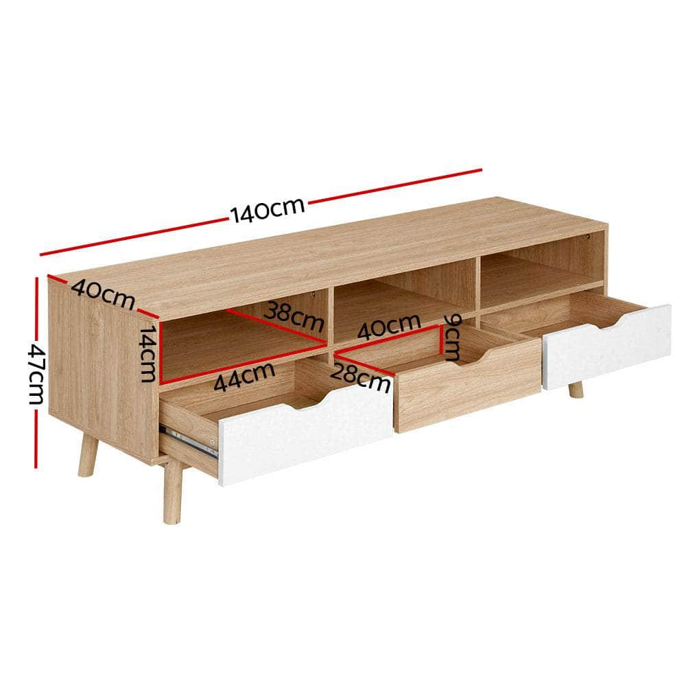 Tv Cabinet Entertainment Unit Stand Wooden Storage