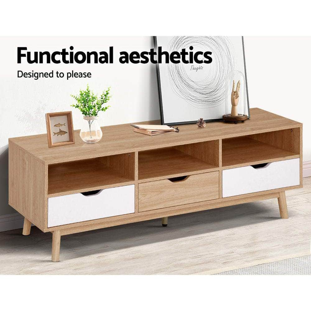 Tv Cabinet Entertainment Unit Stand Wooden Storage