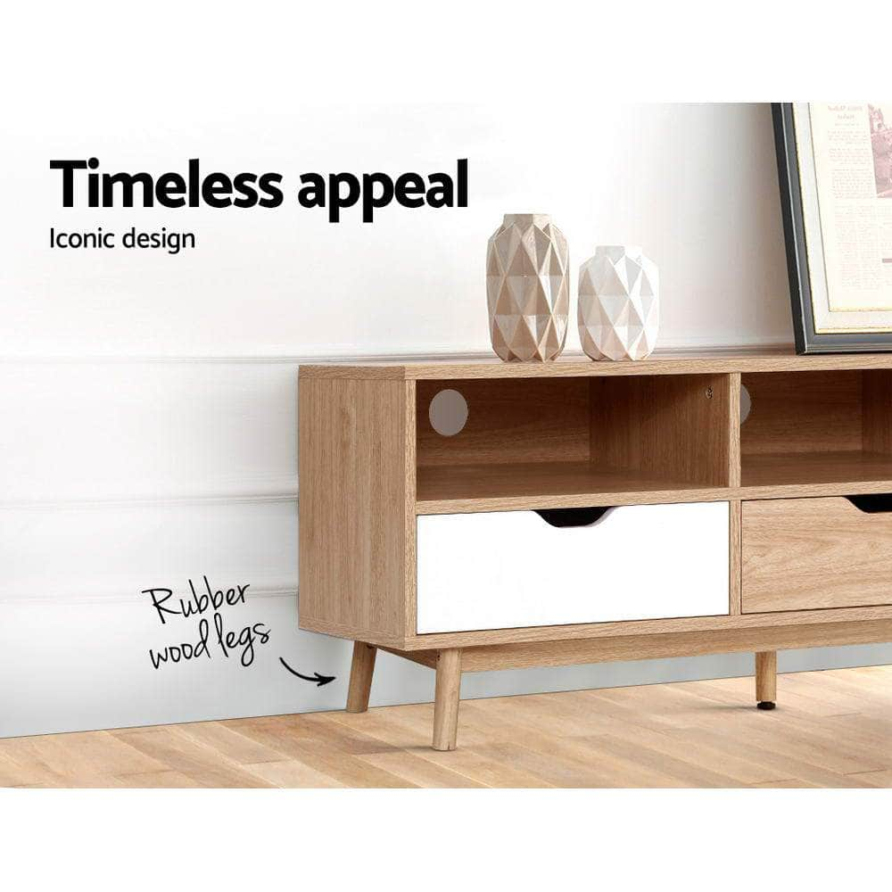 Tv Cabinet Entertainment Unit Stand Wooden Storage