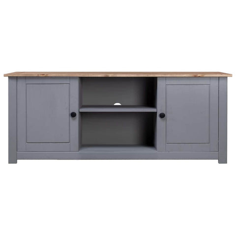 Tv Cabinet Grey Solid Pine Wood Panama Range