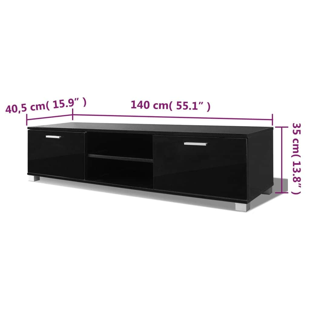 Tv Cabinet High-Gloss -Black