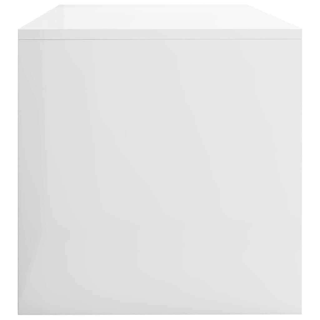 TV Cabinet High Gloss  White Chipboard