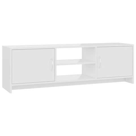 TV Cabinet High Gloss White - Chipboard