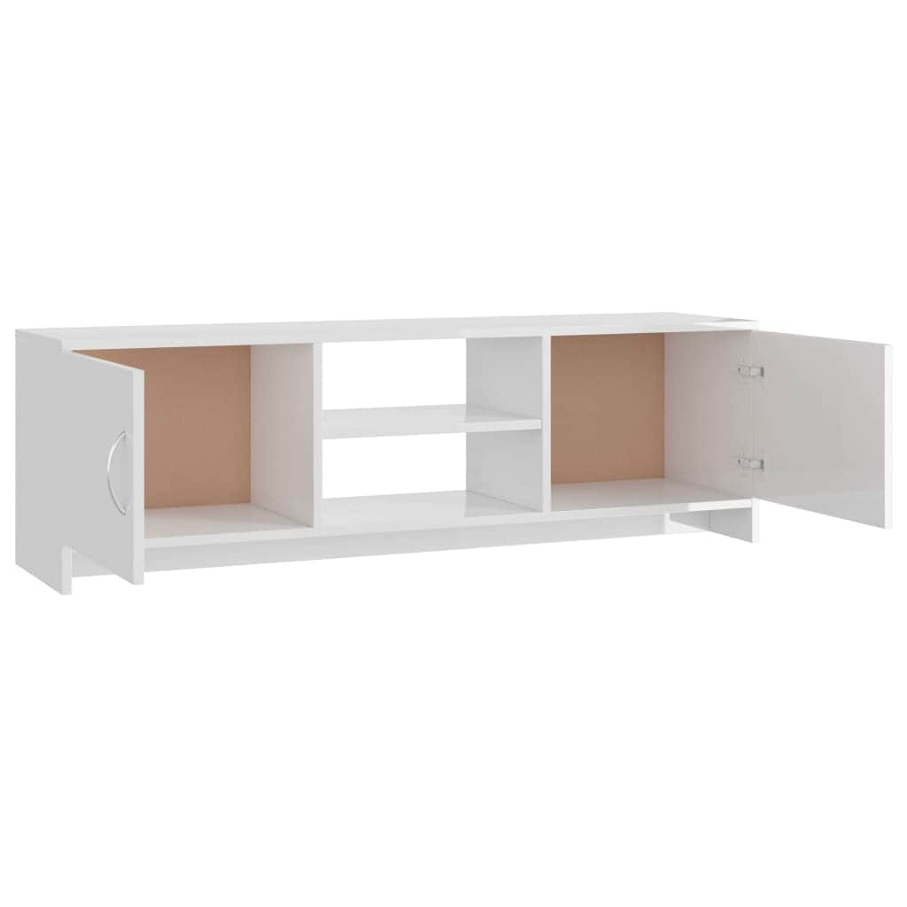 TV Cabinet High Gloss White - Chipboard