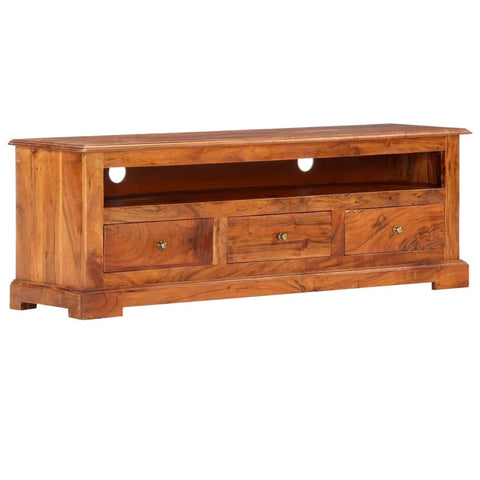 TV Cabinet Solid Acacia Wood With Honey Finish