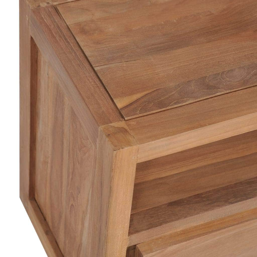 TV Cabinet Solid Teak Wood with Natural Finish