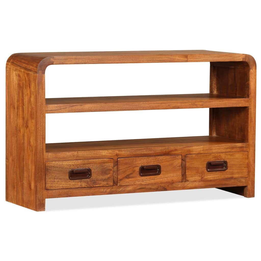 Tv Cabinet Solid Wood With Sheesham Finish