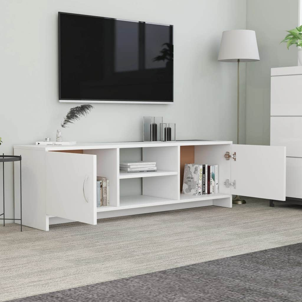 TV Cabinet  White - Chipboard