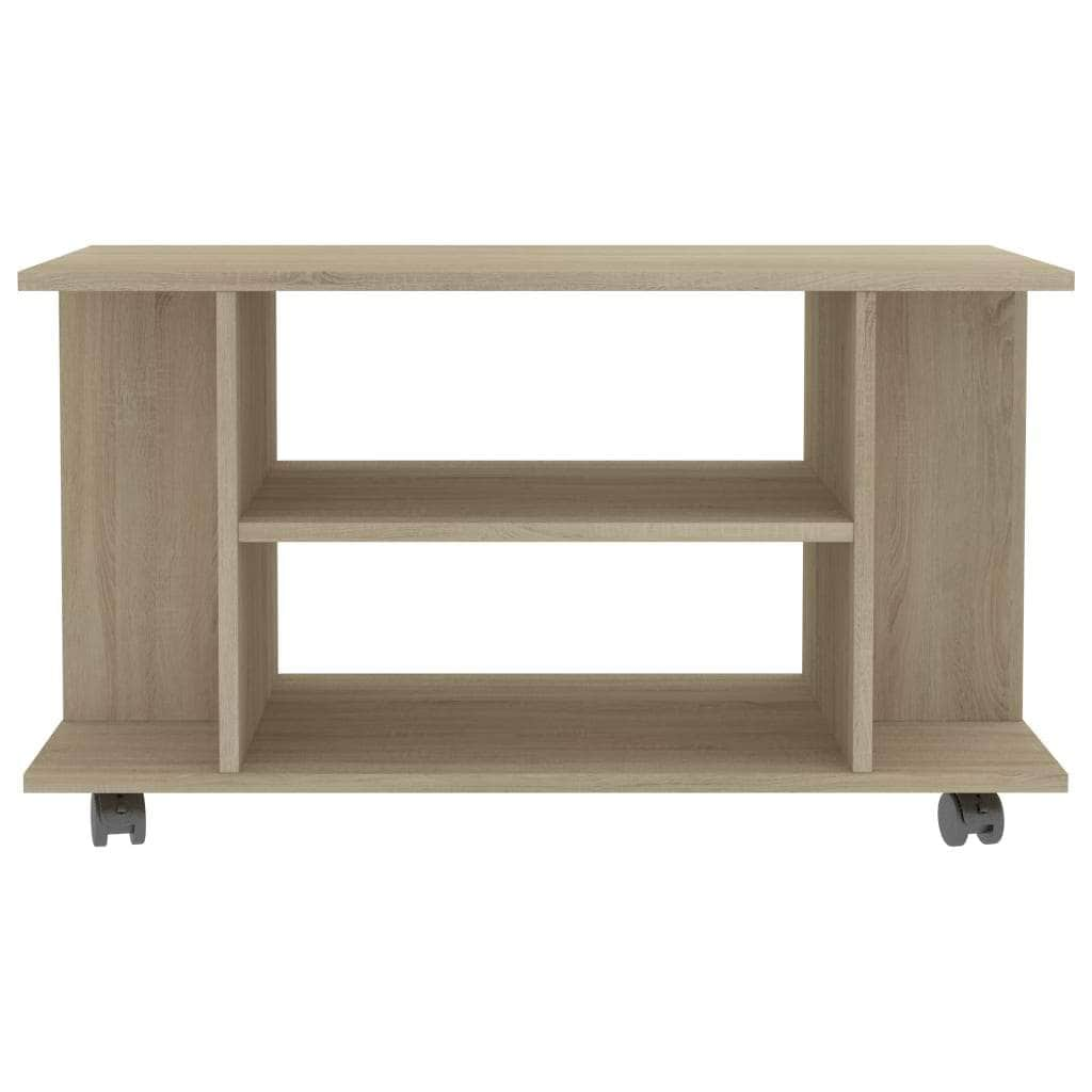 TV Cabinet with Castors  Sonoma Oak Chipboard