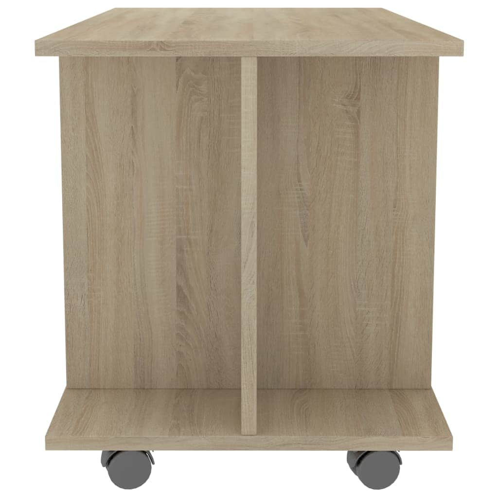 TV Cabinet with Castors  Sonoma Oak Chipboard