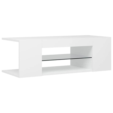 TV Cabinet with LED Lights White