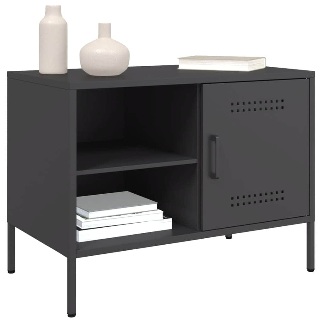 TV Cabinets 2 pcs Black Steel