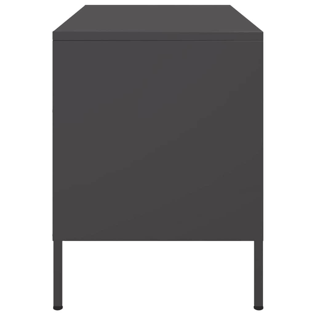 TV Cabinets 2 pcs Black Steel