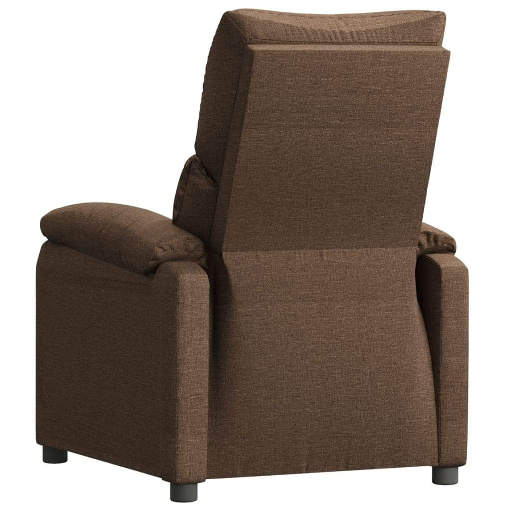 TV Recliner Brown Fabric