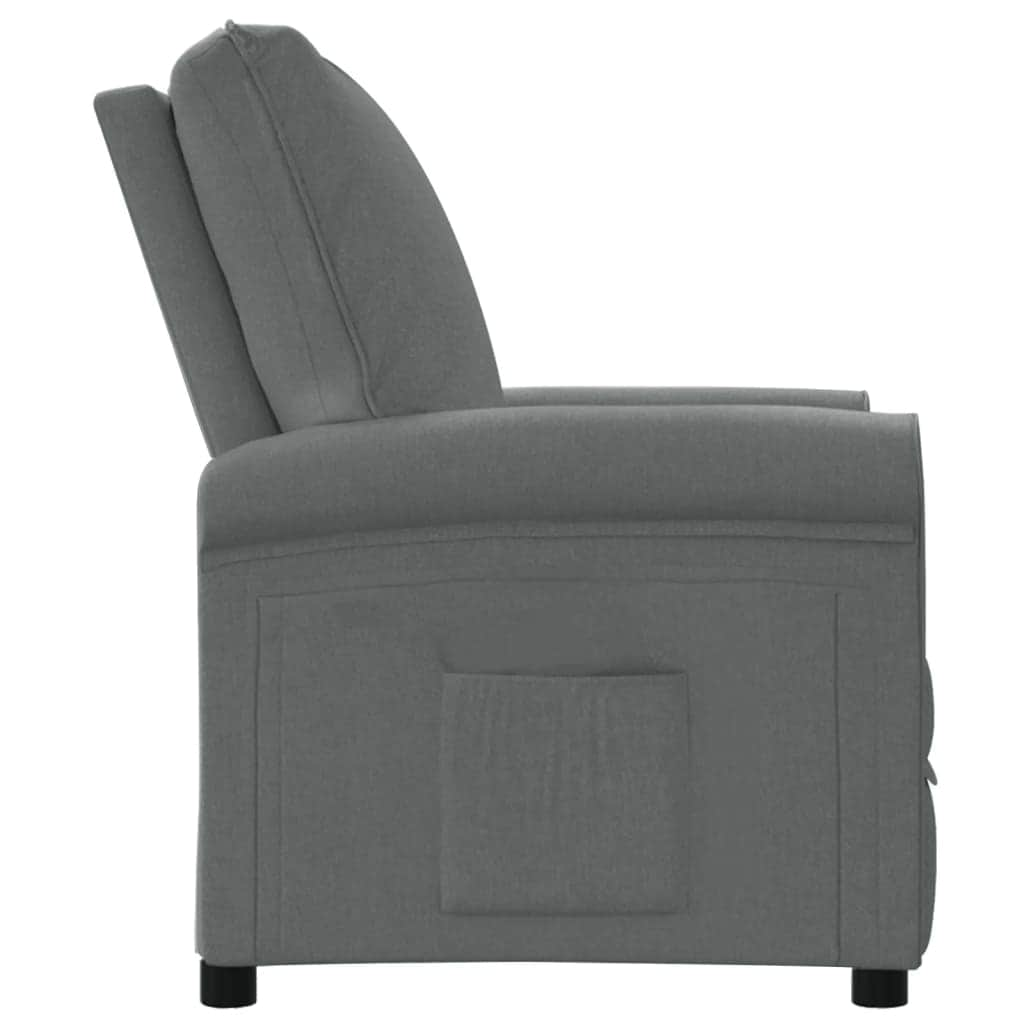 TV Recliner Chair Dark Grey Fabric