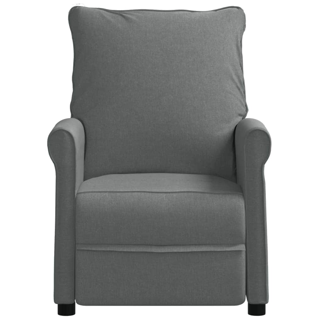 TV Recliner Chair Dark Grey Fabric