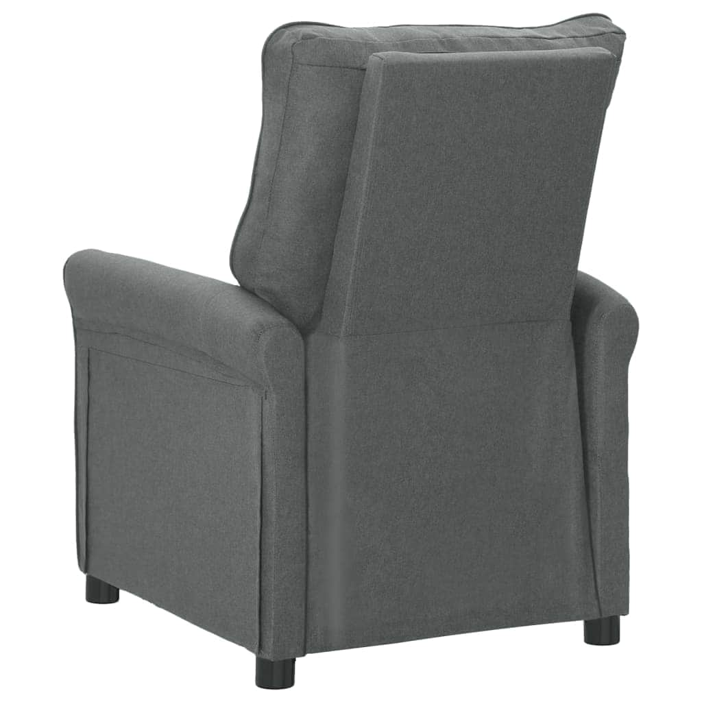 TV Recliner Chair Dark Grey Fabric