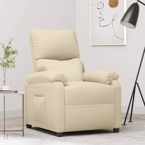 TV Recliner Cream Fabric