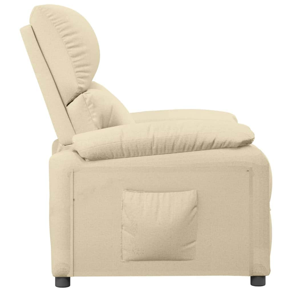 TV Recliner Cream Fabric