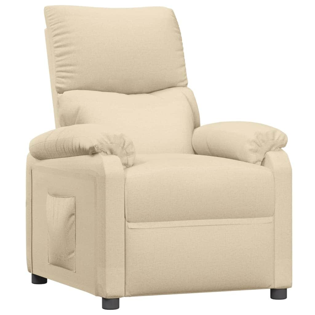 TV Recliner Cream Fabric