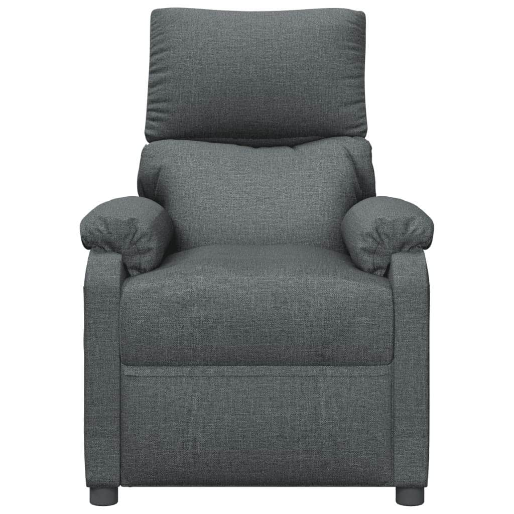 TV Recliner Dark Grey Fabric