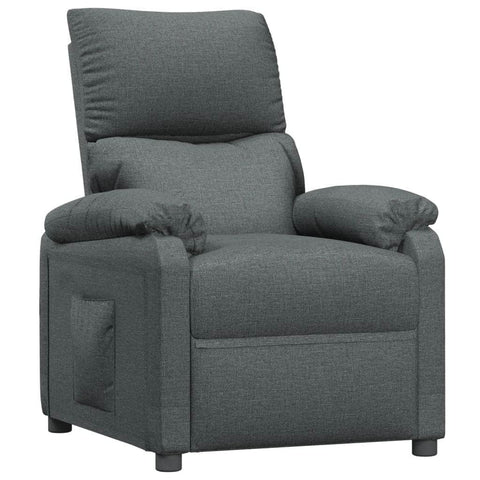 TV Recliner Dark Grey Fabric