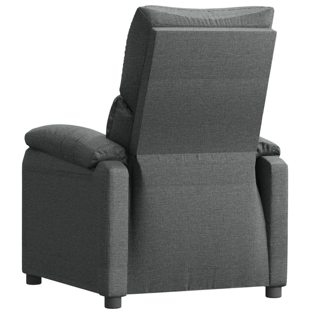 TV Recliner Dark Grey Fabric