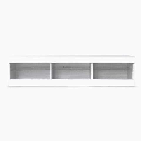 TV Stand LED Entertainment Center White