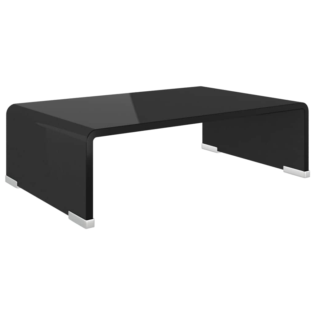 TV Stand/Monitor Riser Glass  Black