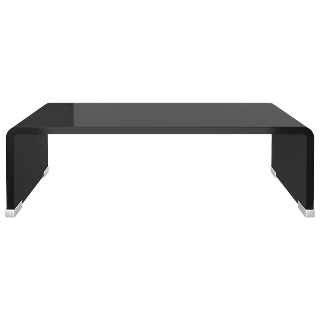 TV Stand/Monitor Riser Glass  Black