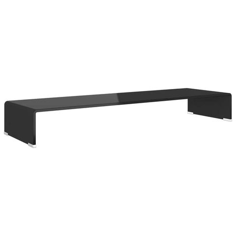 TV Stand/Monitor Riser Glass  Black