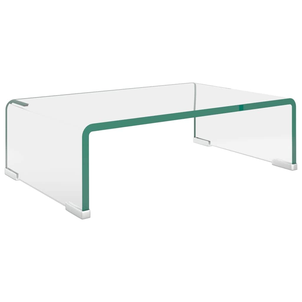 TV Stand/Monitor - Riser Glass Clear