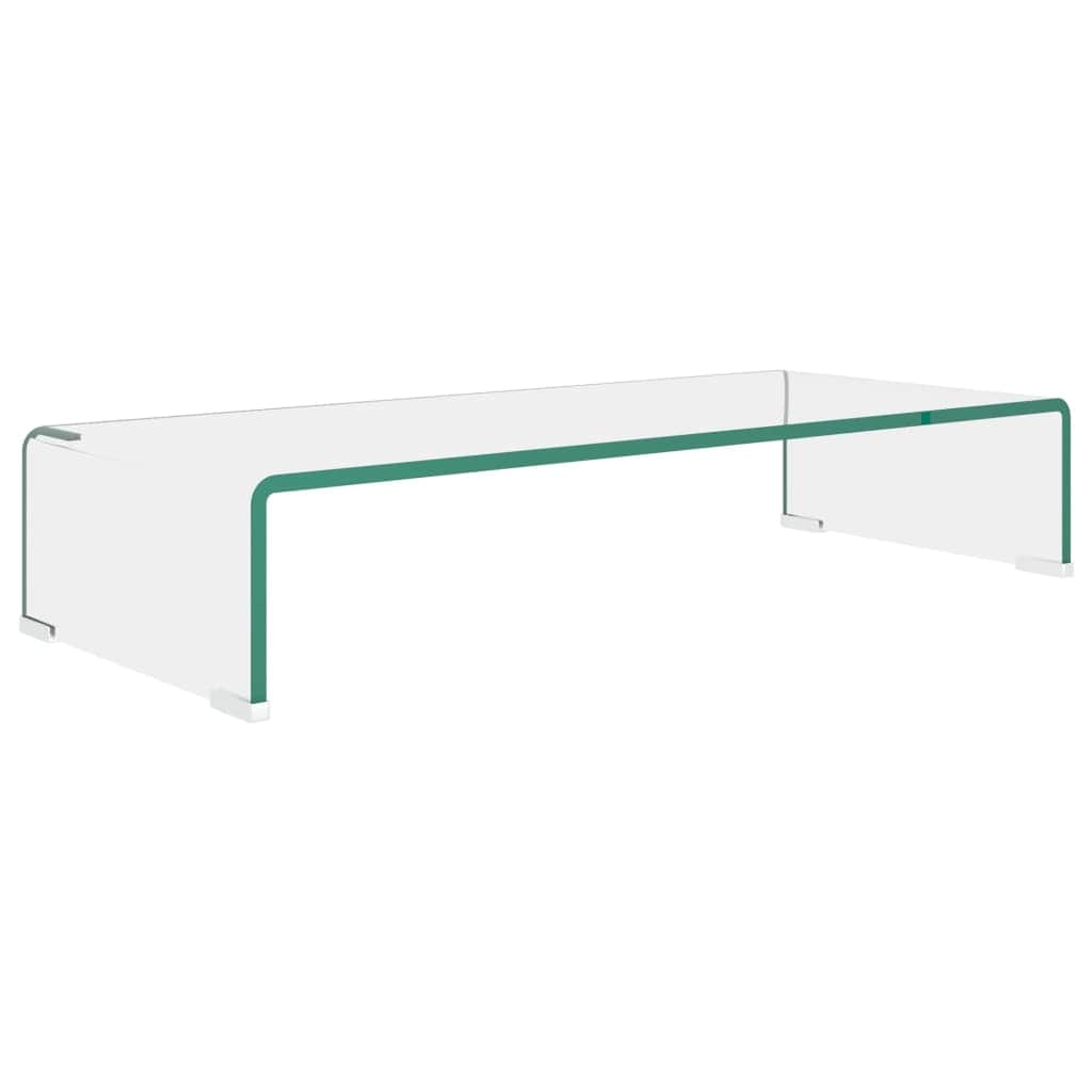 TV  Stand/Monitor Riser Glass Clear