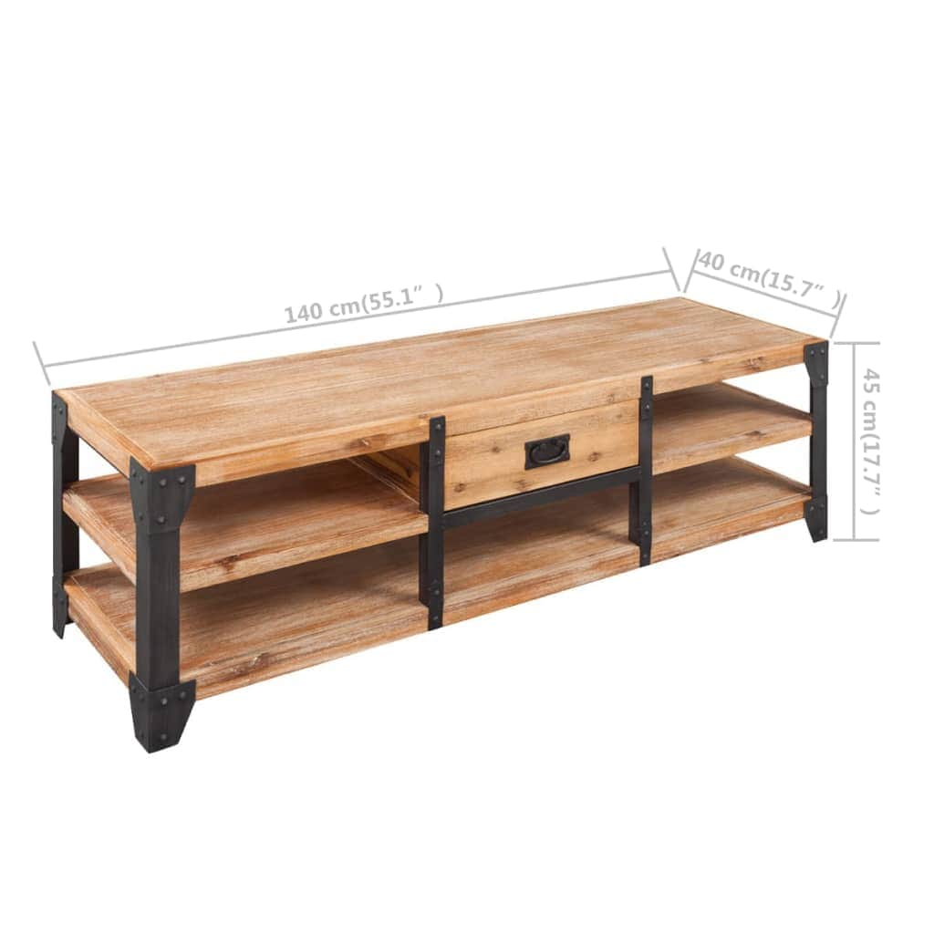 Tv Stand Solid Acacia Wood