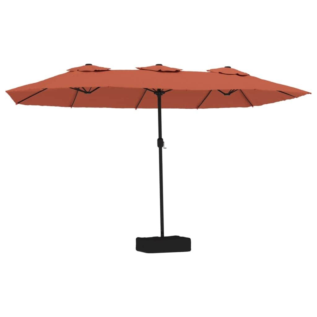 Twin Canopy Elegance: Terracotta Double-Head Parasol for Outdoor Comfort Shade