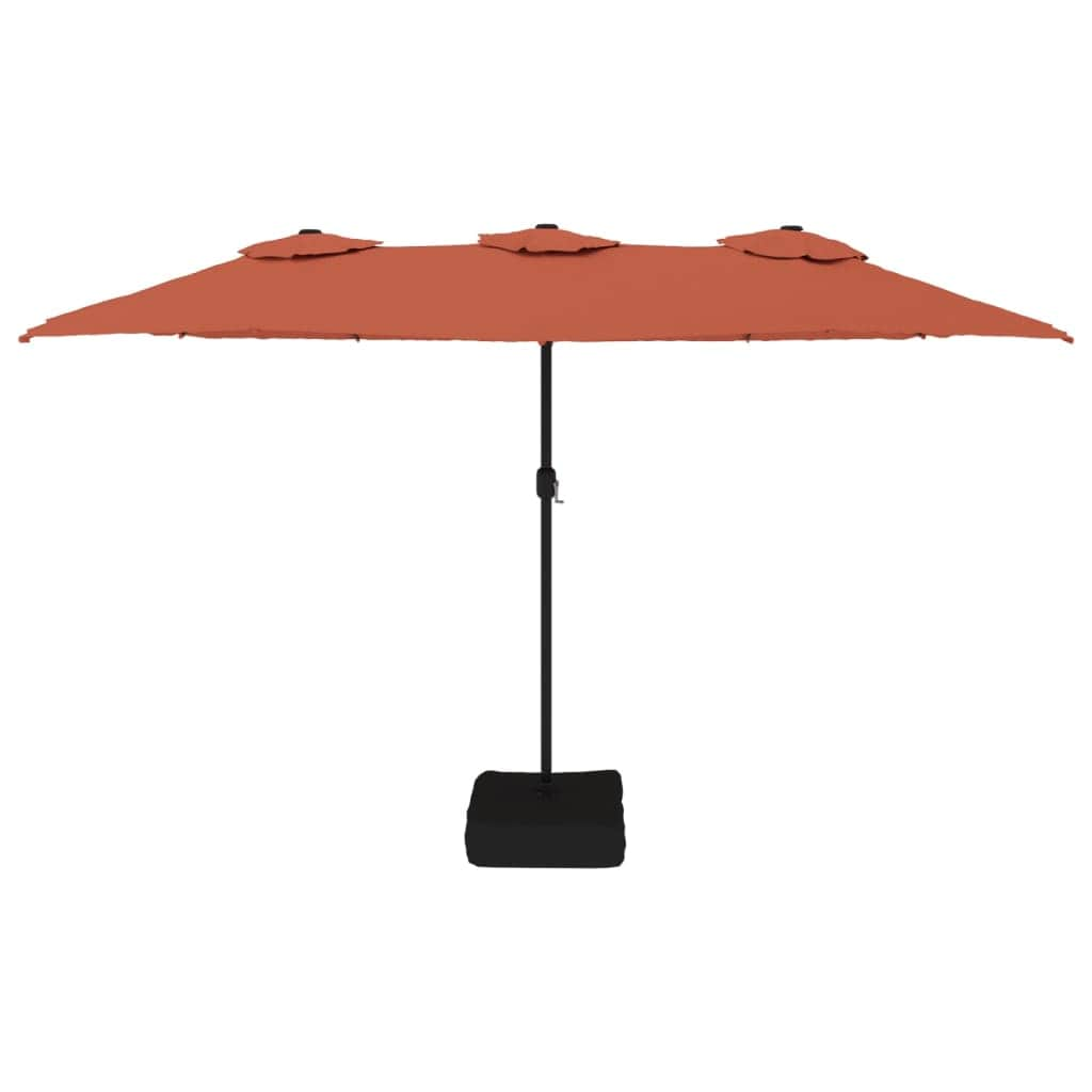 Twin Canopy Elegance: Terracotta Double-Head Parasol for Outdoor Comfort Shade