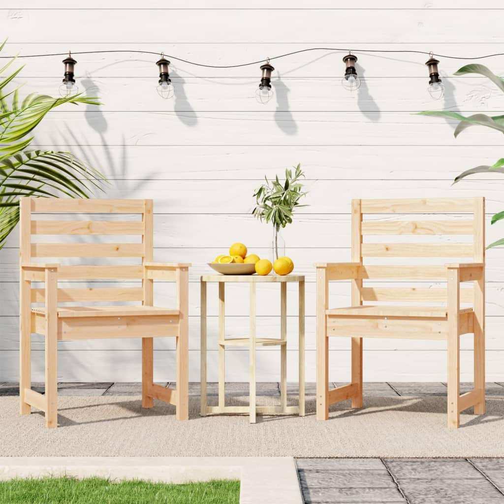 Twin Pine Wood Garden Chairs