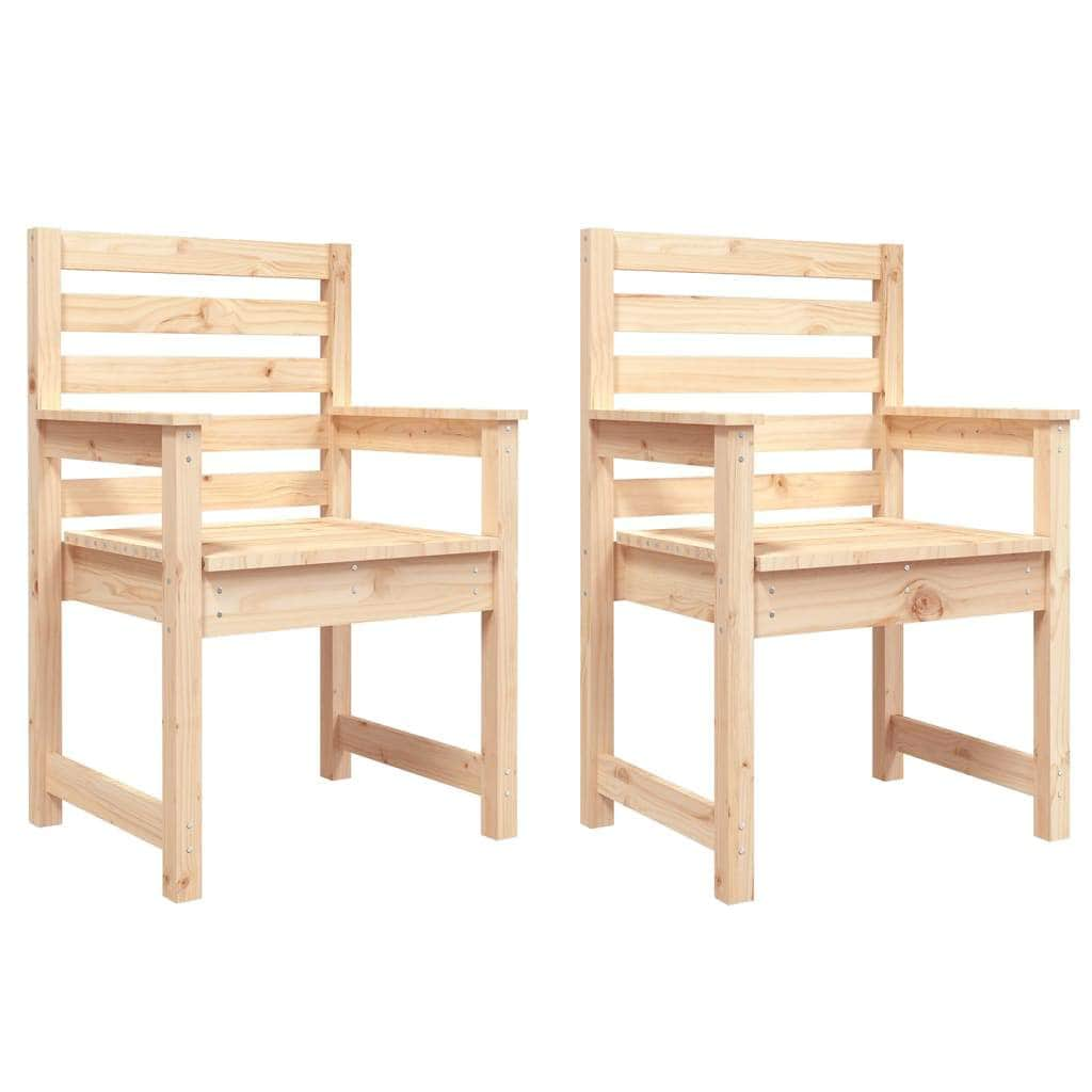 Twin Pine Wood Garden Chairs