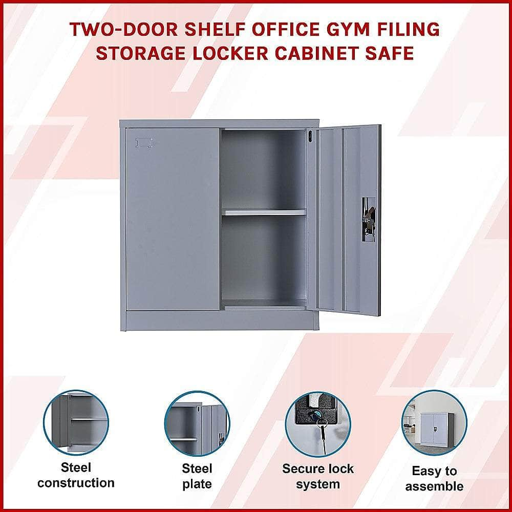 Two-Door Shelf Office Gym Filing Storage Locker Safe