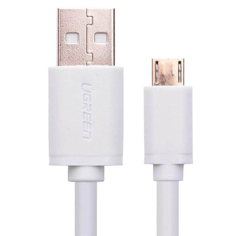 Micro Usb Male To Usb Male Cable Gold-Plated - White 1M (10848)