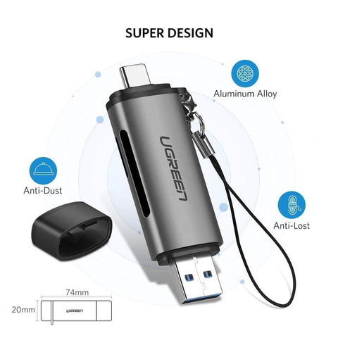 Usb-C +Usb 3.0 Tf/Sd Card Reader 50706