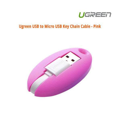 Usb To Micro Usb Key Chain Cable - Pink (30310)