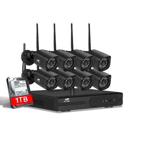 UL-tech CCTV 8CH Wireless Security Cameras Kit 1TB